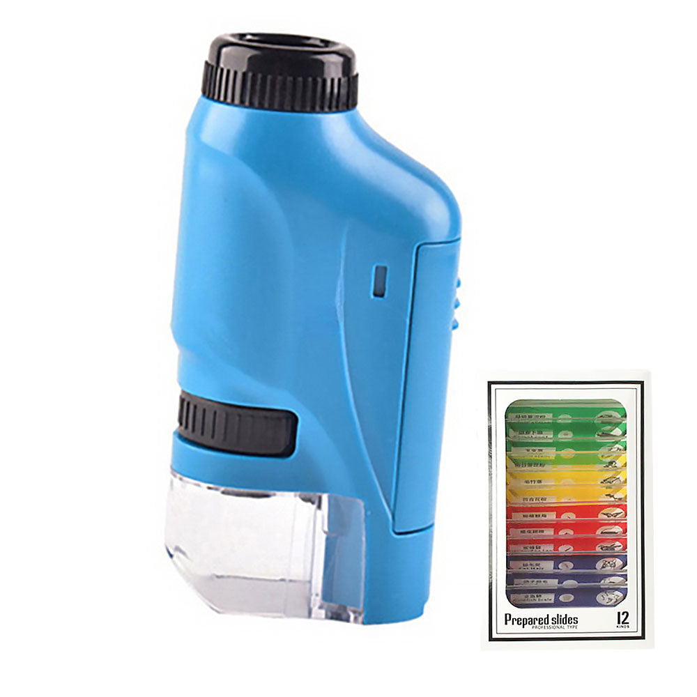 Children Hand-Held Portable Microscope Toy with LED Light - Battery Powered