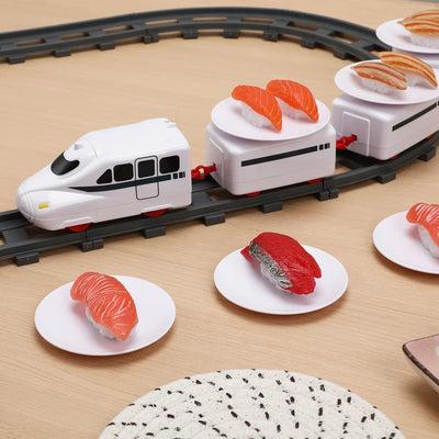 Electric Rotary Sushi Train Toy Track Role Playing Conveyor Set - Battery Operated_5