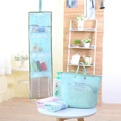Portable Reusable Bath Hanging Mesh Bag Organizer for Toiletry Storage_6
