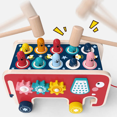 Wooden Cartoon Whack-a-Mole Percussion Toy for Kids_6
