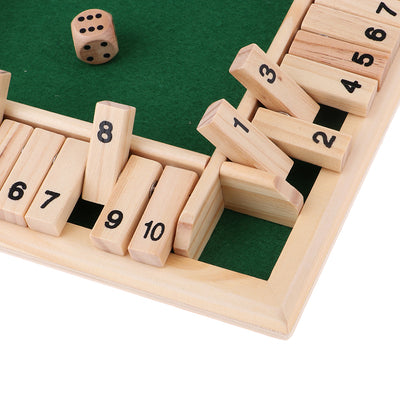 Shut The Box Wooden Dice Game Board for Kids & Adults_4