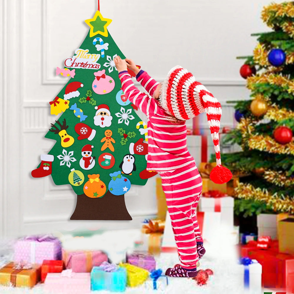 DIY Felt Christmas Tree Set for Kids, Wall Hanging Christmas Tree Decoration_7