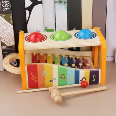 Pound & Tap Bench with Slide Out Xylophone Award Winning Durable Wooden Musical Toy for Kids_9