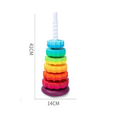 Rainbow Spinning Wheel Kid’s Educational Stacking Toy_9