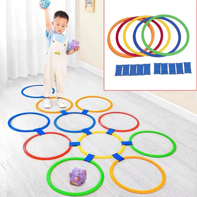 Outdoor Interactive Toy Hopscotch Jumping Ring for Kids_8