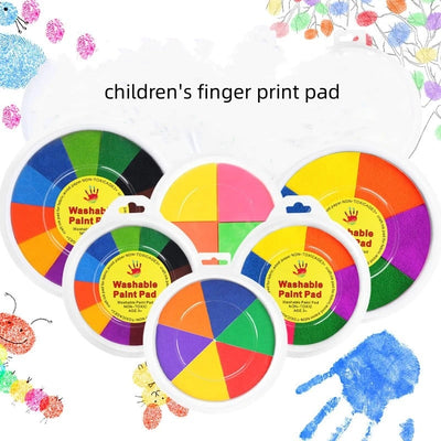 Colourful Finger Painting Ink Pad , Stamps and Book Set