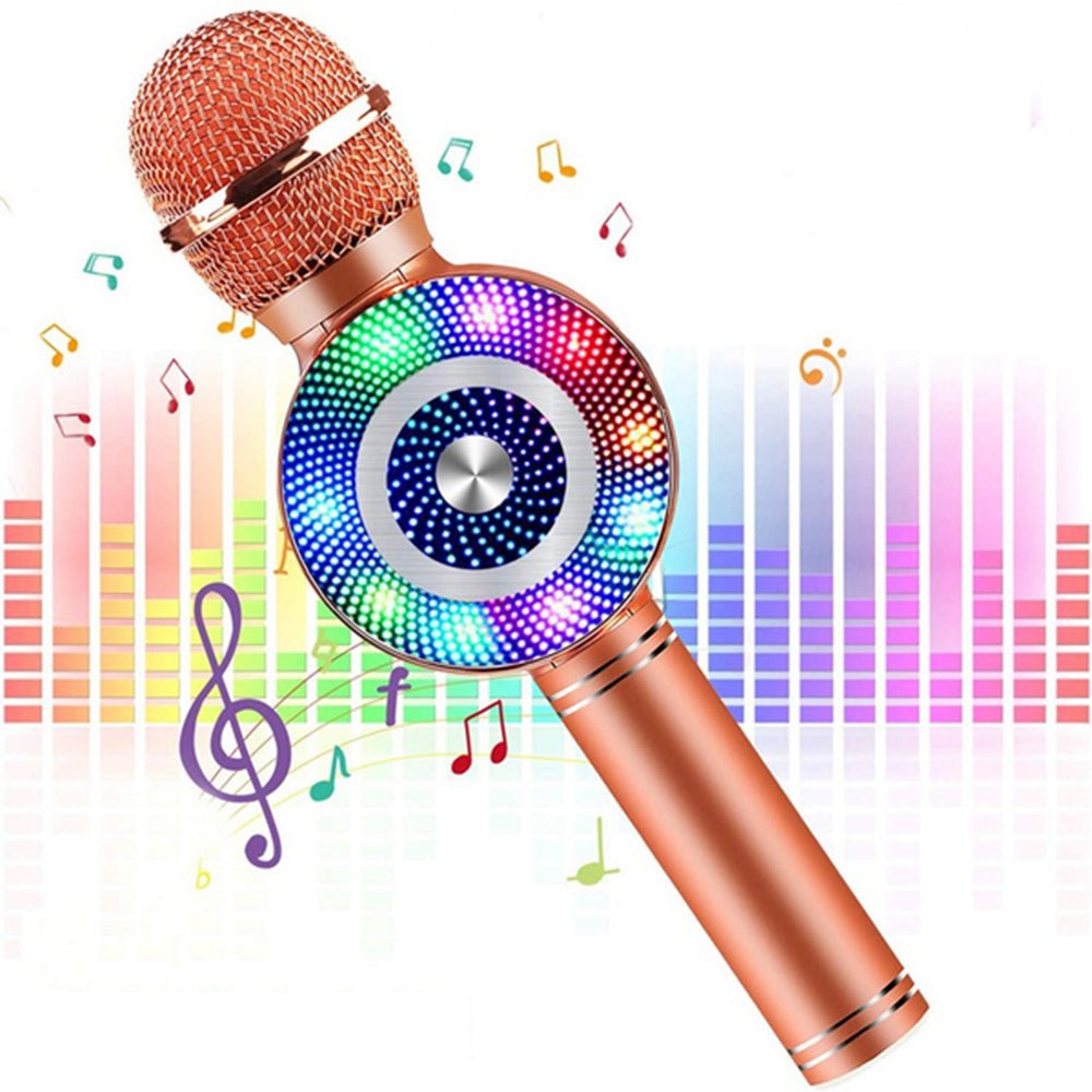 High Configuration Wireless Bluetooth Microphone with Large Speaker and LED Lights - Kiddie Cutie Store