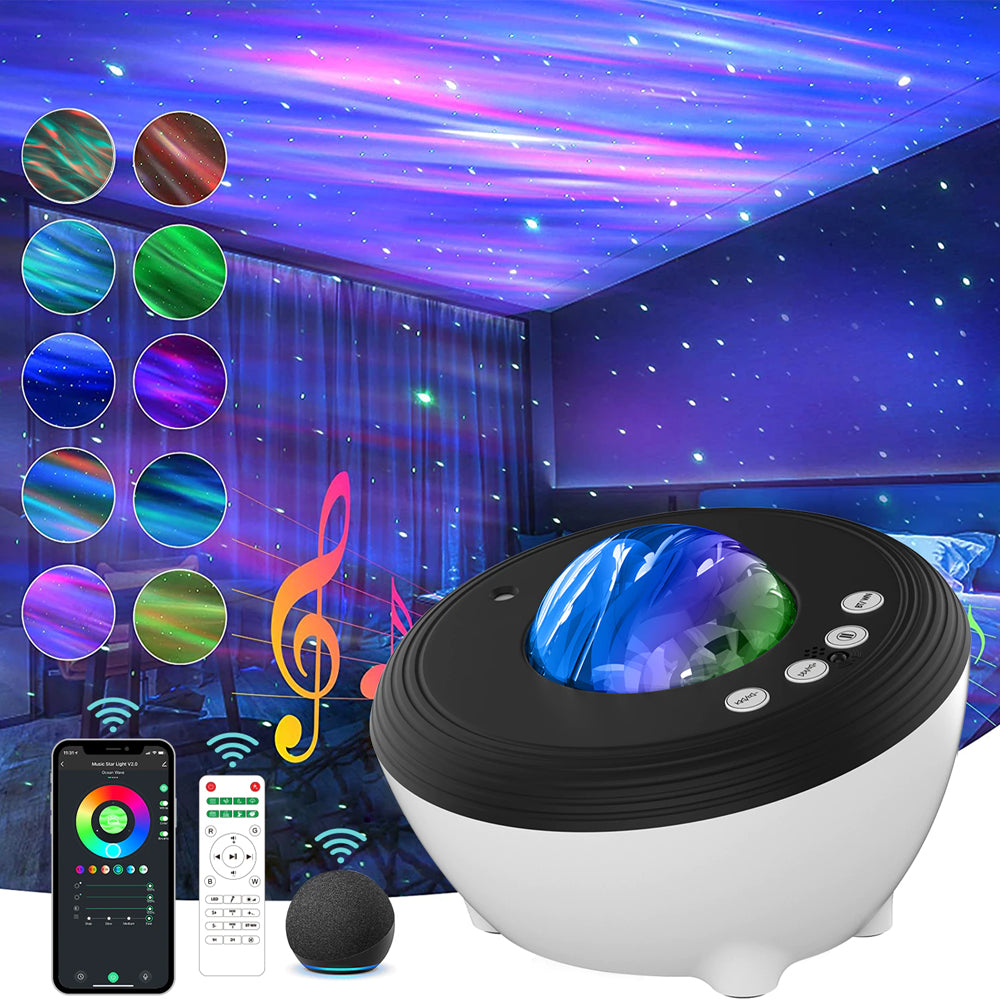 Galaxy Projector Night Light-White Noise -Bluetooth Speaker