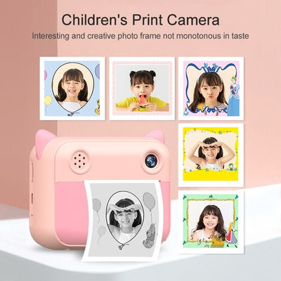 USB rechargeable Children Instant Printing Camera 1080P 2.4 inch screen