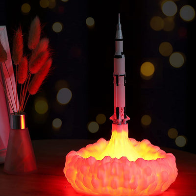 3D Printed Various Colours LED Rocket Kid's Room Night Lamp- USB Powered