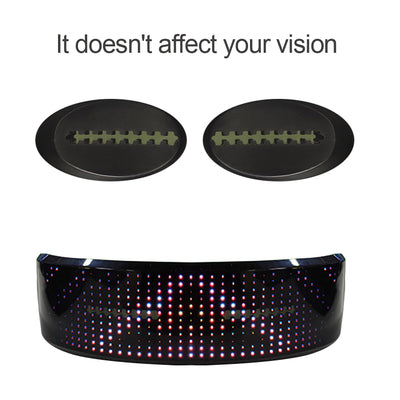 USB Rechargeable LED Luminous Eye Glasses Electronic Visor