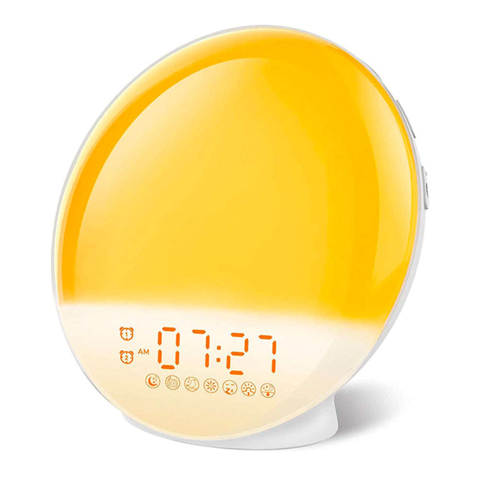 Plugged-in Wake Up Sunrise Simulation Alarm Clock for Kids
