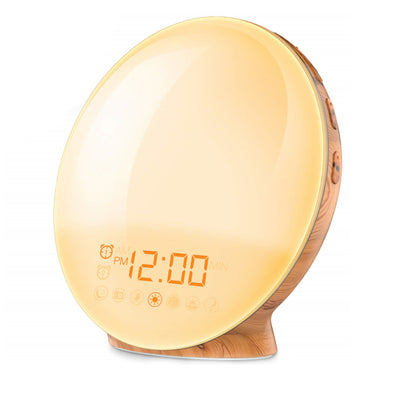 Plugged-in Wake Up Sunrise Simulation Alarm Clock for Kids