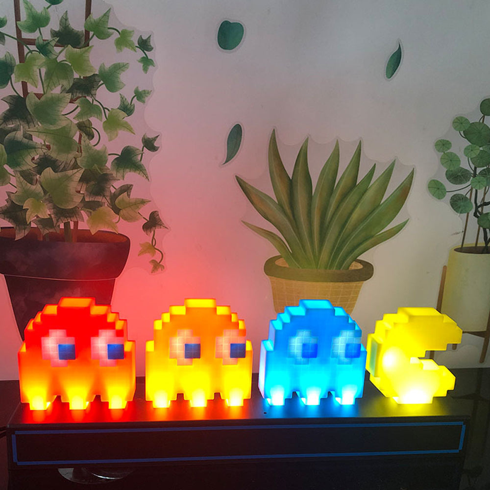 USB Plugged-in Pac man and Ghosts Room Night Light Décor