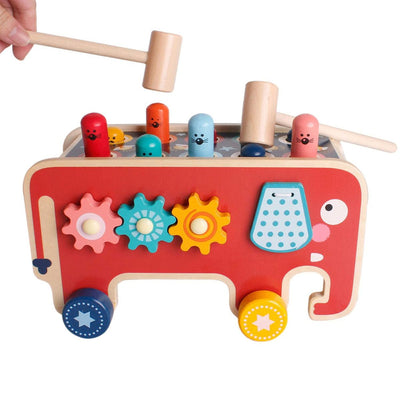 Wooden Cartoon Whack-a-Mole Percussion Toy for Kids_12