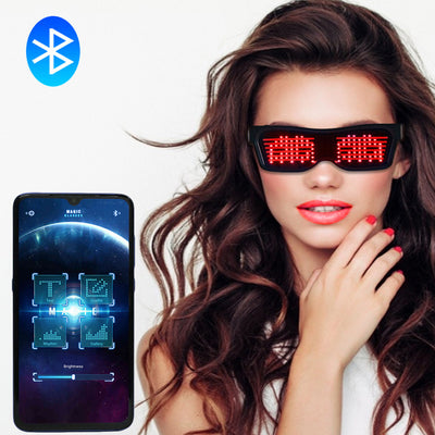 USB Rechargeable App Control Bluetooth LED Party Glasses_11