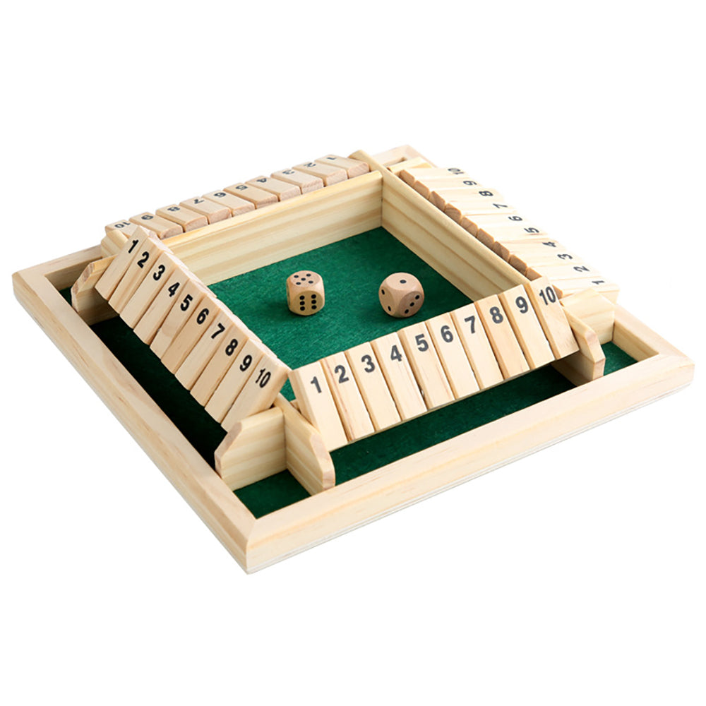 Shut The Box Wooden Dice Game Board for Kids & Adults_2