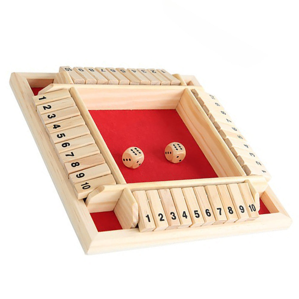Shut The Box Wooden Dice Game Board for Kids & Adults_3