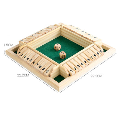 Shut The Box Wooden Dice Game Board for Kids & Adults_5