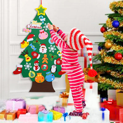 DIY Felt Christmas Tree Set for Kids, Wall Hanging Christmas Tree Decoration_7