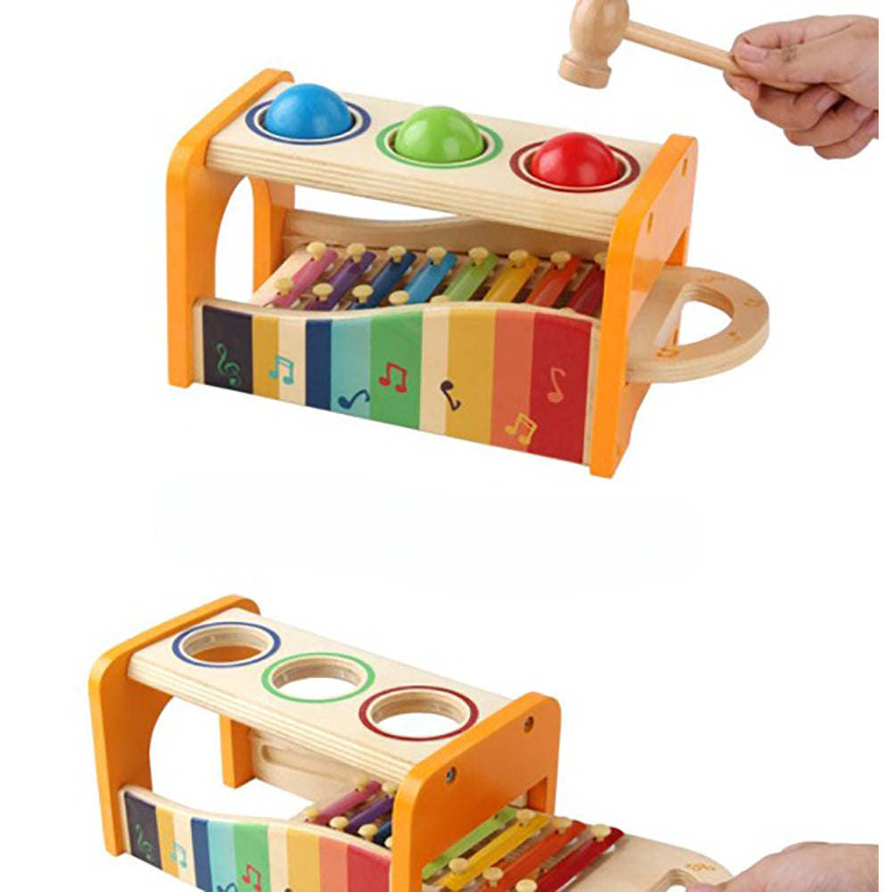 Pound & Tap Bench with Slide Out Xylophone Award Winning Durable Wooden Musical Toy for Kids_6