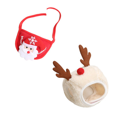 Holiday Christmas Scarf Bibs and Hat Pet Dress Up Costume_20