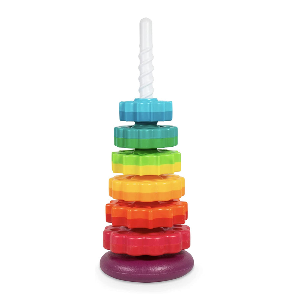 Rainbow Spinning Wheel Kid’s Educational Stacking Toy_0