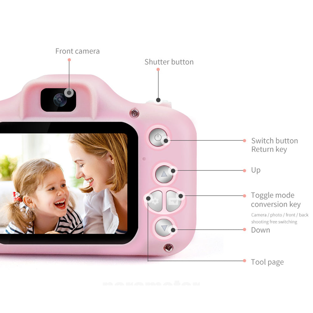 Rechargeable Dual Kid’s Toy Camera with Expandable Memory_2