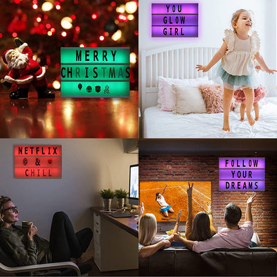 Cinema Lightbox Color Changing Light Up Massage Board with 90 Letters & Symbols - USB Rechargeable_3