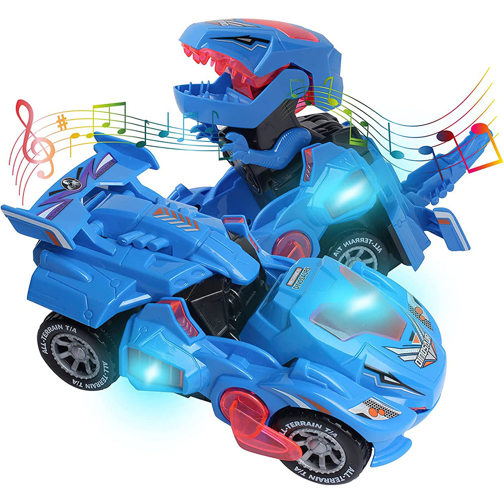 2 IN 1 Automatic Transforming Dinosaur Toy Car with LED Light and Music- Battery Operated_9