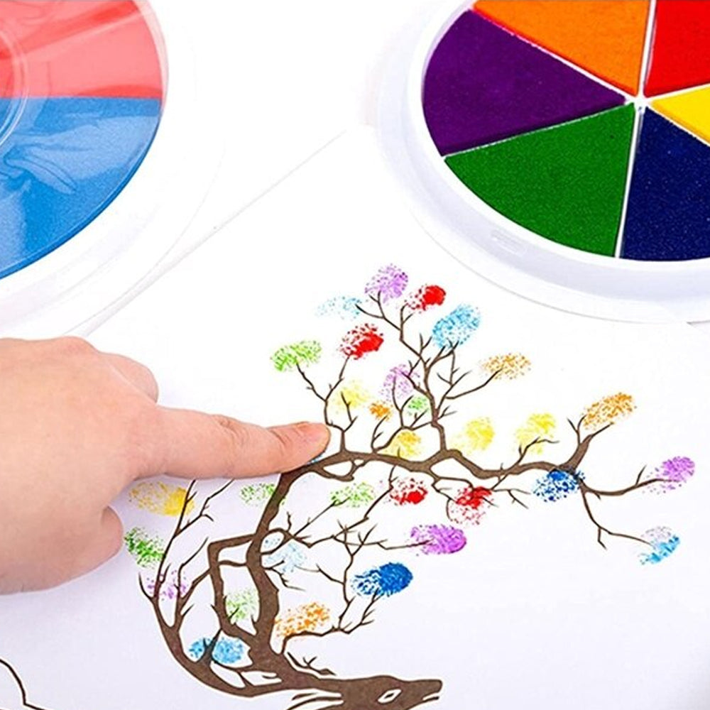 Creative Handmade Colorful Ink Stamp Pad DIY Finger Painting_8
