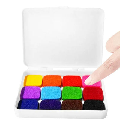 Creative Handmade Colorful Ink Stamp Pad DIY Finger Painting_1