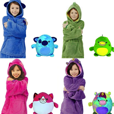 Soft Warm and Comfortable Hooded Blanket Kid’s Plush Hoodie_10