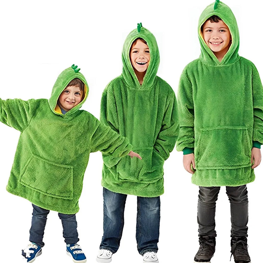 Soft Warm and Comfortable Hooded Blanket Kid’s Plush Hoodie_11