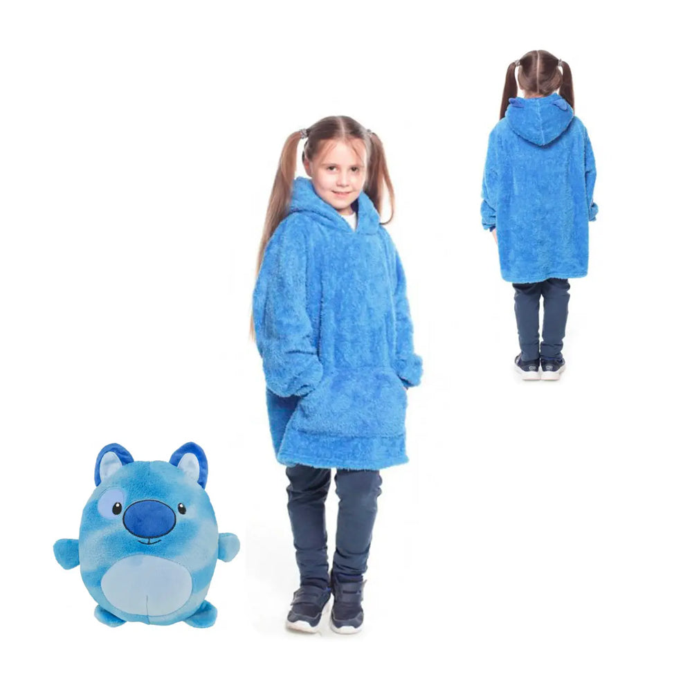 Soft Warm and Comfortable Hooded Blanket Kid’s Plush Hoodie_12