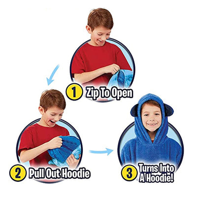 Soft Warm and Comfortable Hooded Blanket Kid’s Plush Hoodie_13