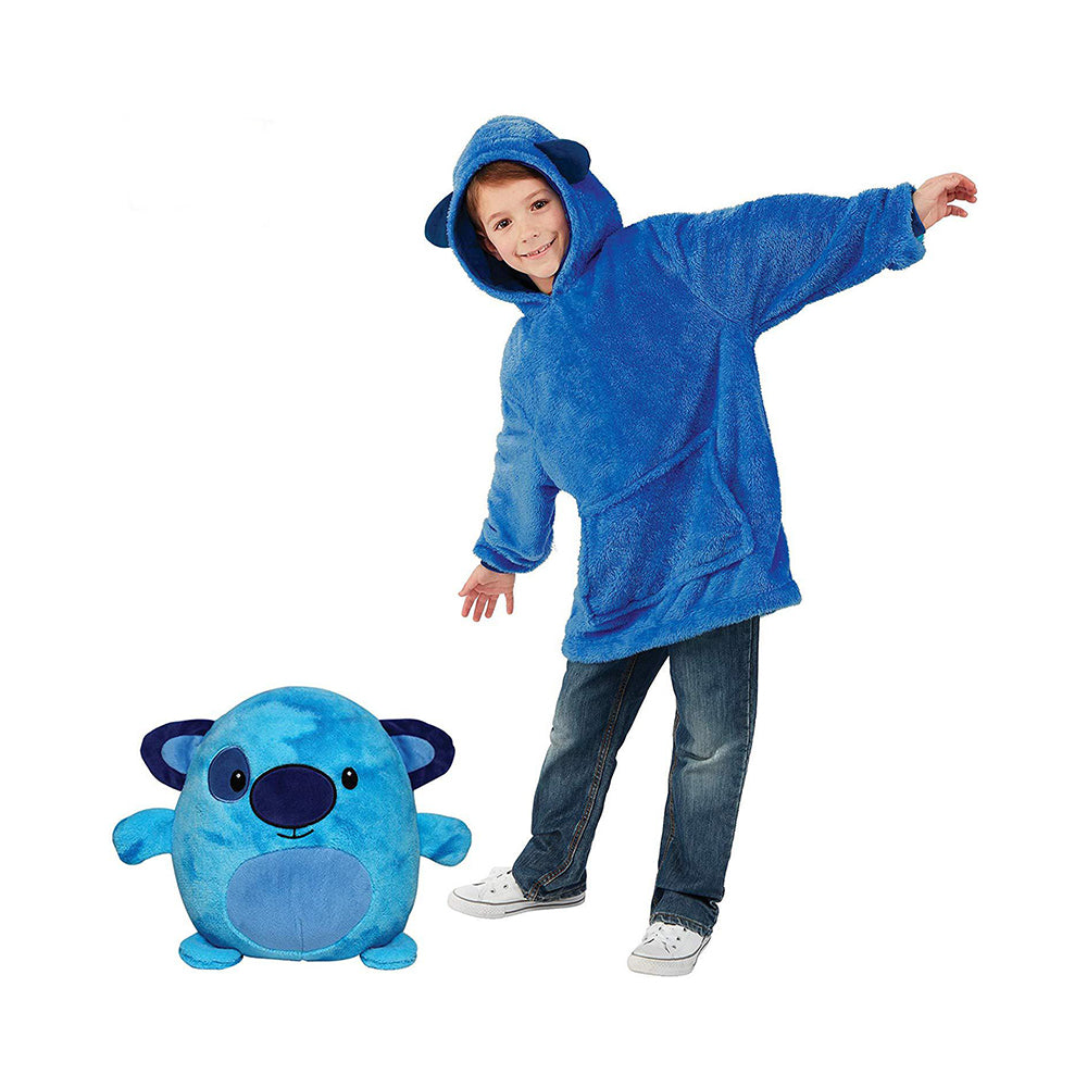 Soft Warm and Comfortable Hooded Blanket Kid’s Plush Hoodie_0