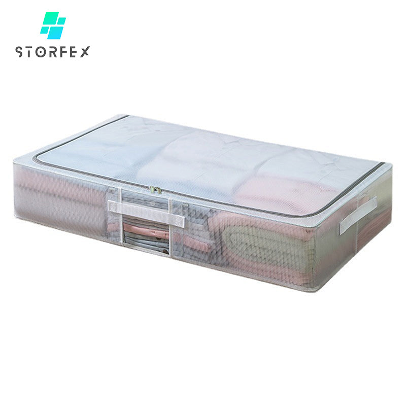 STORFEX Metal Frame Under Bed Storage Containers Cloth Storage Bin_0