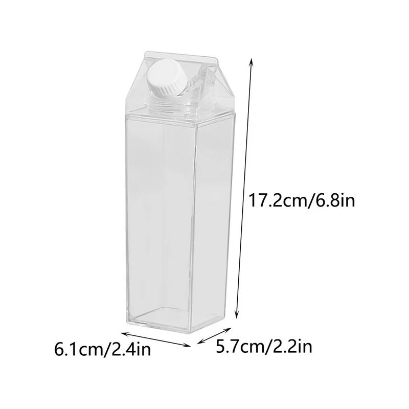 500ml Transparent Milk Carton Designed Portable Clear Beverage Bottle_5