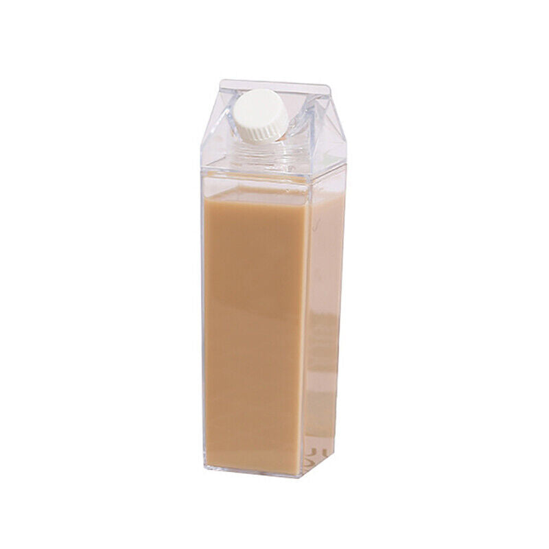 500ml Transparent Milk Carton Designed Portable Clear Beverage Bottle_1