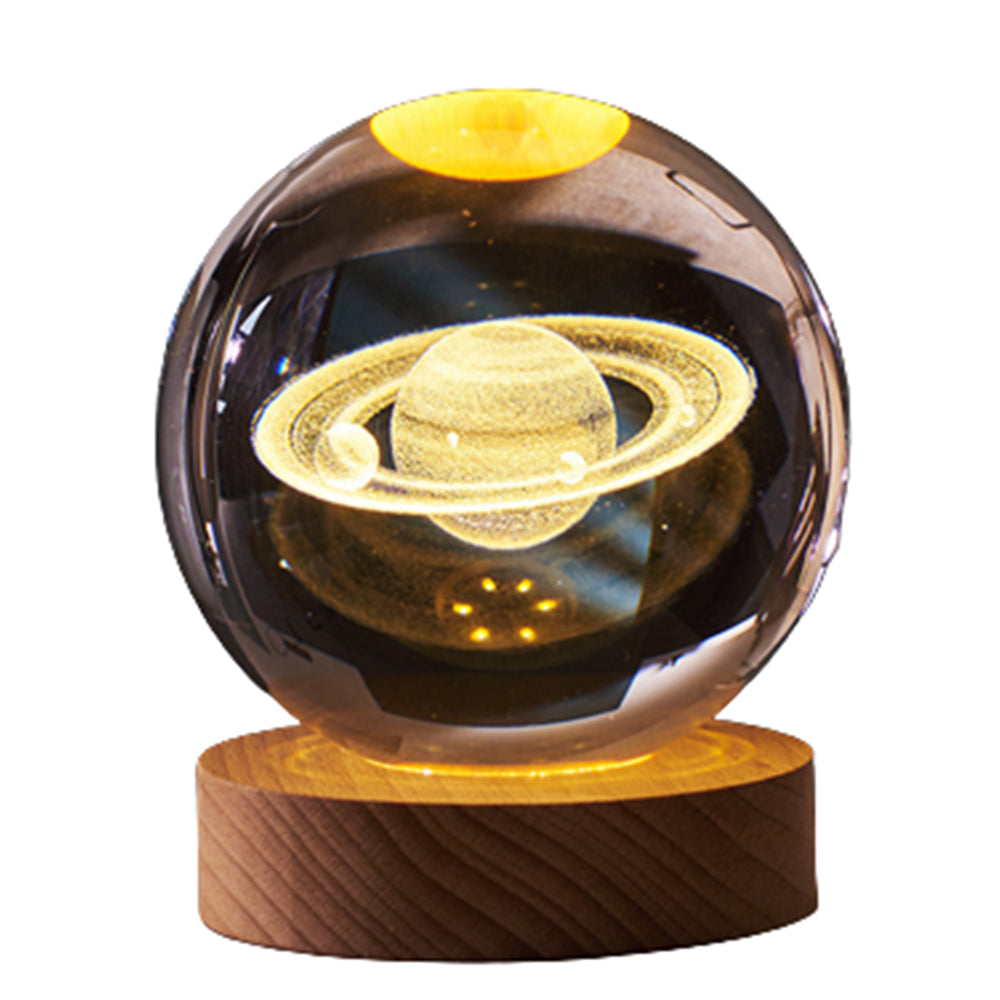 Crystal Ball Lamp with Wooden Base for Beside Table USB-Rechargeable_4