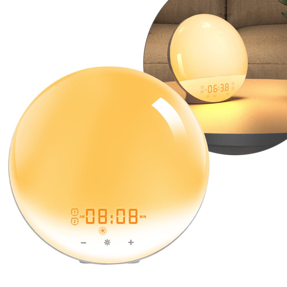 Plugged-in Wake Up Sunrise Simulation Alarm Clock for Kids - Kiddie Cutie Store